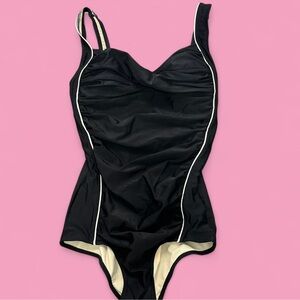 Elegant Black One-Piece Swimsuit